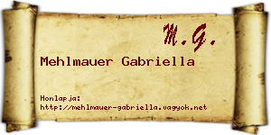 Mehlmauer Gabriella névjegykártya